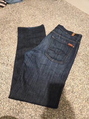7 For All Mankind Austyn Straight Leg Jeans Dark Wash 34x32